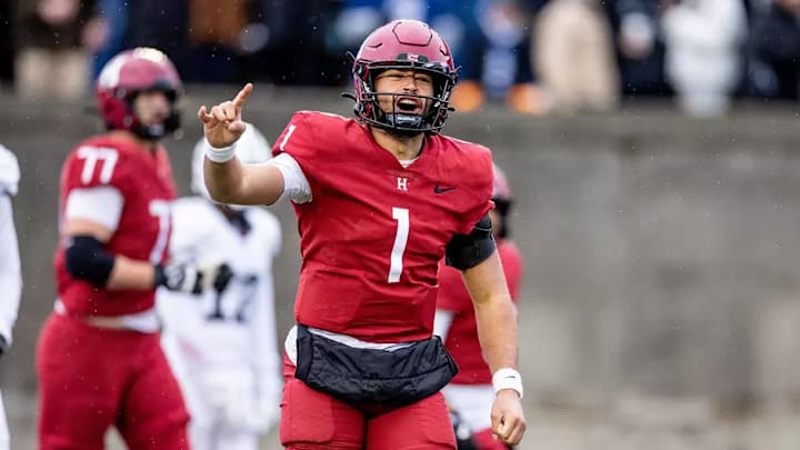 Harvard quarterback Jaden Craig (1)