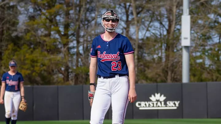 Maya Johnson leads Belmont in the circle.