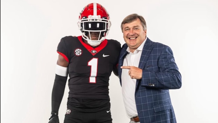 2026 running back prospect Derrek Cooper during a recruiting visit to the University of Georgia 