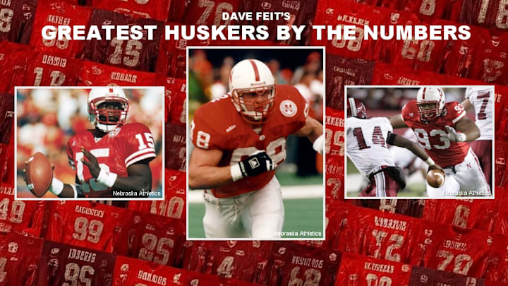 Counting down the greatest Nebraska football players by jersey number.