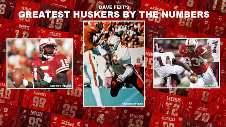 Counting down the greatest Nebraska football players by jersey number.
