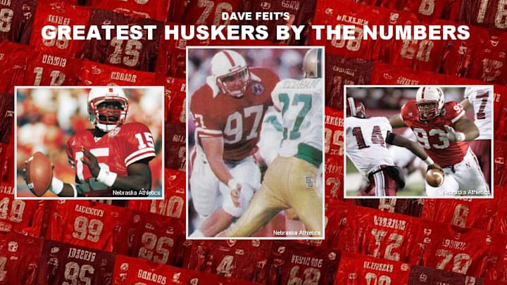 Counting down the greatest Nebraska football players by jersey number.