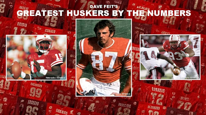Counting down the greatest Nebraska football players by jersey number.