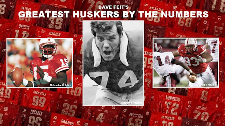Counting down the greatest Nebraska football players by jersey number.