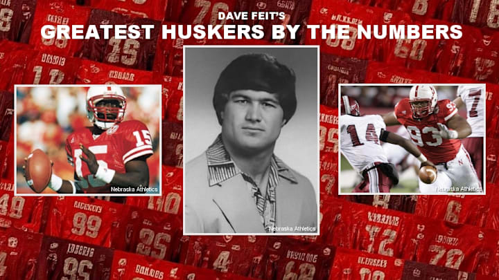 Counting down the greatest Nebraska football players by jersey number.