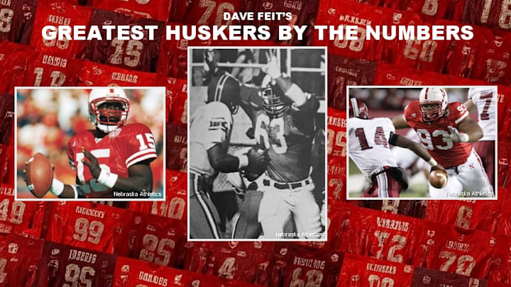 Counting down the greatest Nebraska football players by jersey number. Counting down the greatest Nebraska football players by jersey number.