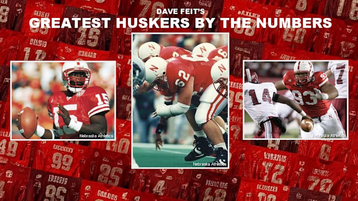 Counting down the greatest Nebraska football players by jersey number.