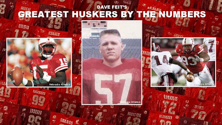 Counting down the greatest Nebraska football players by jersey number.