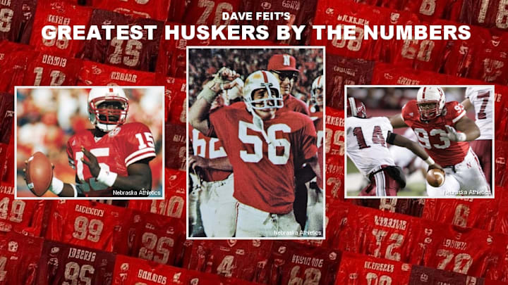 Counting down the greatest Nebraska football players by jersey number.