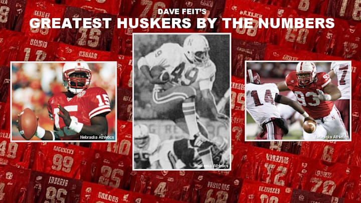 Counting down the greatest Nebraska football players by jersey number.
