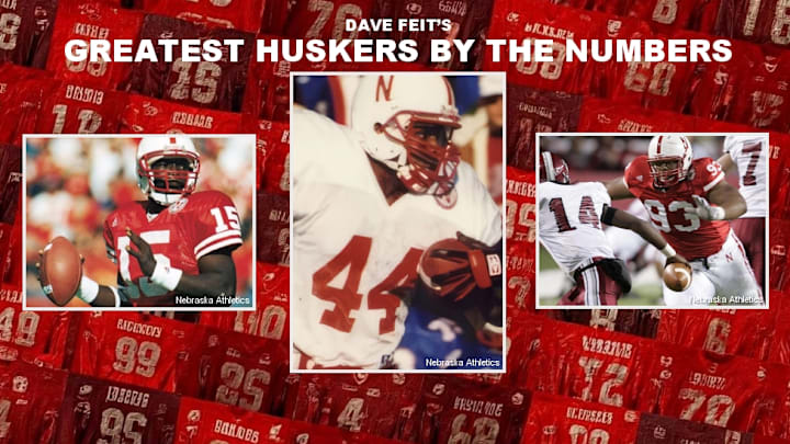 Counting down the greatest Nebraska football players by jersey number.