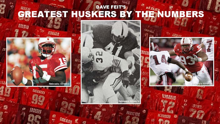 Counting down the greatest Nebraska football players by jersey number.