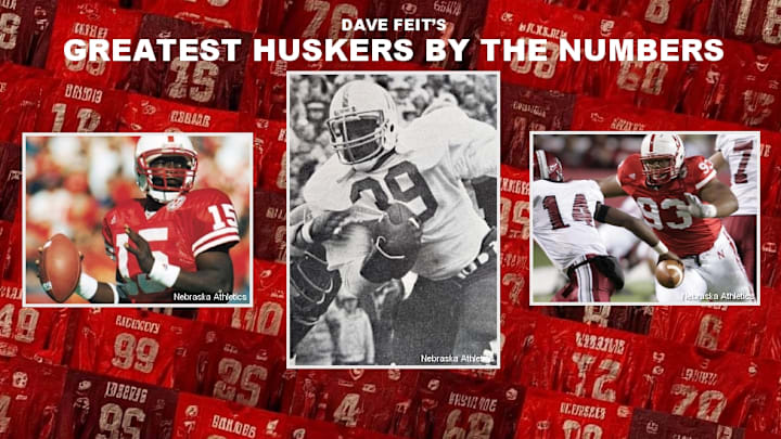 Counting down the greatest Nebraska football players by jersey number.