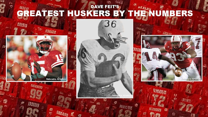 Counting down the greatest Nebraska football players by jersey number.