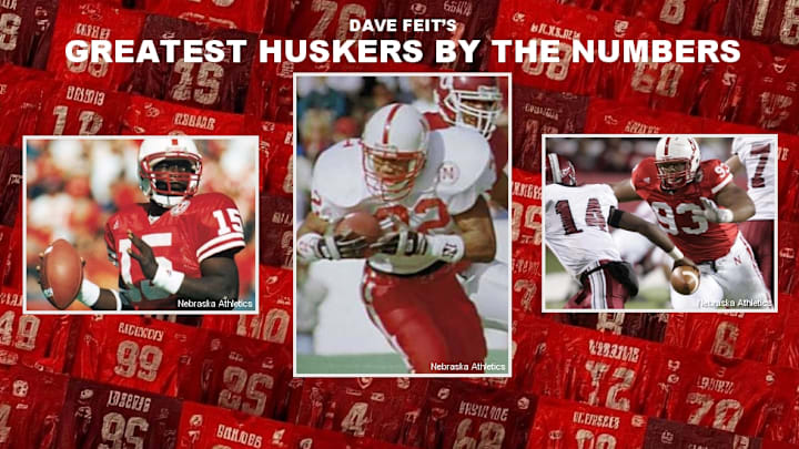 Counting down the greatest Nebraska football players by jersey number.