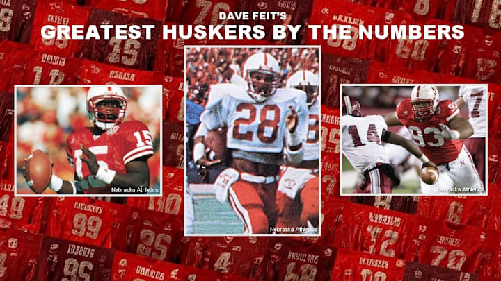 Counting down the greatest Nebraska football players by jersey number.