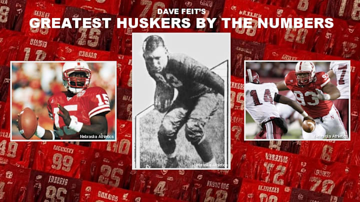 Counting down the greatest Nebraska football players by jersey number.
