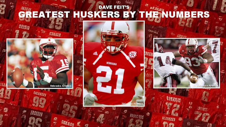 Counting down the greatest Nebraska football players by jersey number.