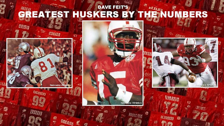 Counting down the greatest Nebraska football players by jersey number.
