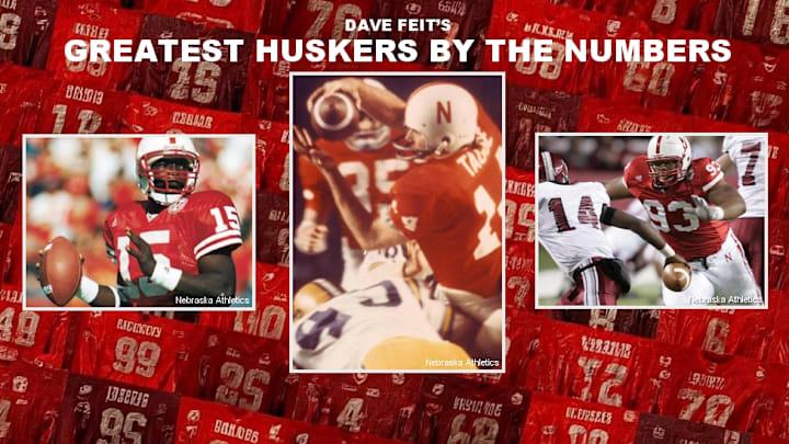 Counting down the greatest Nebraska football players by jersey number.
