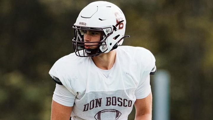 JT Geraci in his Don Bosco practice jersey JT Geraci in his Don Bosco practice jersey