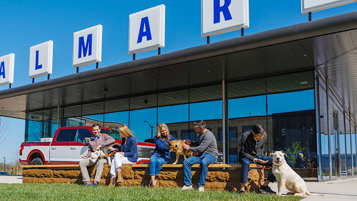 Associates with dogs from Best Friends Animal Society.
