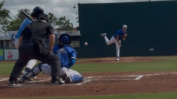 Trinity Christian Academy right-hander Aaron Watson yielded one hit and struck out seven against Berkeley Prep in the Class 2A state semifinals.