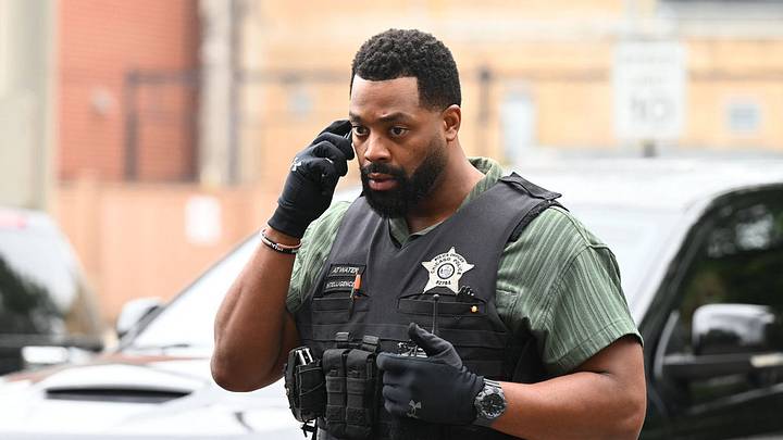 Pictured: LaRoyce Hawkins as Officer Kevin Atwater 
