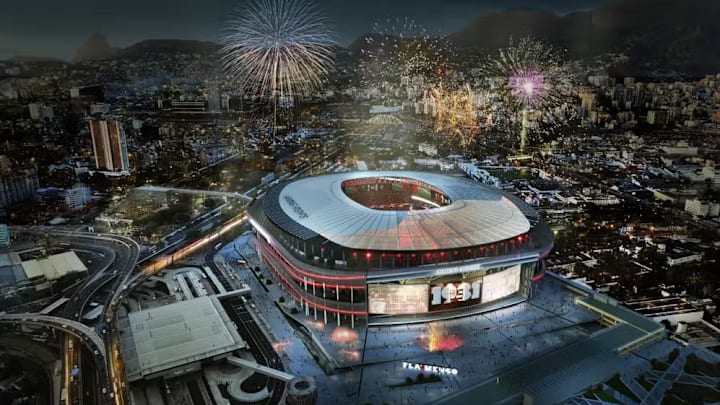 Imagem do projeto do estádio do Flamengo