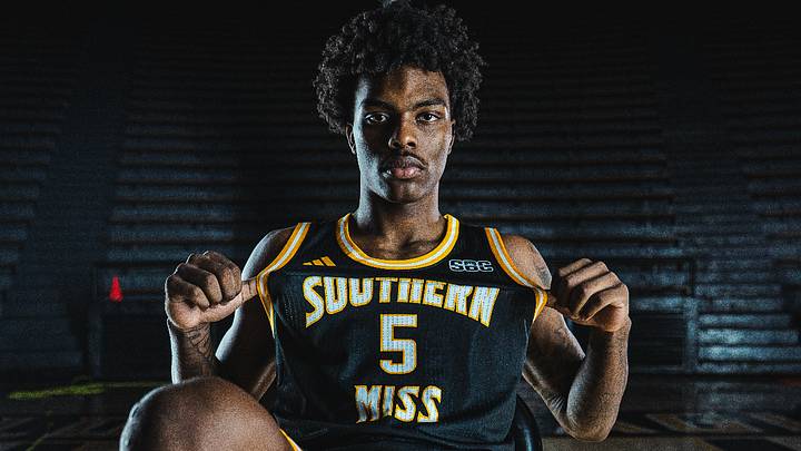 Southern Miss freshman guard DeAndre Harvey during his Golden Eagles preseason photoshoot. Southern Miss freshman guard DeAndre Harvey during his Golden Eagles preseason photoshoot.