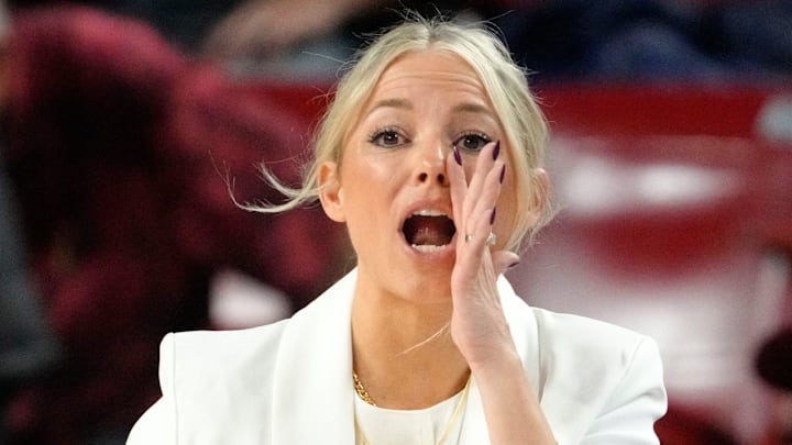 Arizona State Sun Devils head coach Molly Miller reacts during action against the Arizona Wildcats on Jan. 28, 2026, at Desert Financial Arena in Tempe. Arizona State Sun Devils head coach Molly Miller reacts during action against the Arizona Wildcats on Jan. 28, 2026, at Desert Financial Arena in Tempe.