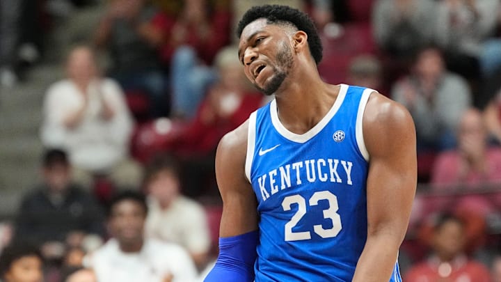 Kentucky forward Mo Dioubate (23) reacts during game against Alabama | Mandatory Credit: Gary Cosby Jr.-Tuscaloosa News Kentucky forward Mo Dioubate (23) reacts during game against Alabama | Mandatory Credit: Gary Cosby Jr.-Tuscaloosa News