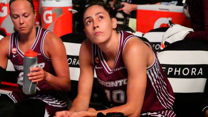 Jul 17, 2026; Toronto, Ontario, CAN; Toronto Tempo forward Maria Conde (10) looks up at the scoreboard before the start of the game against the Atlanta Dream at Coca-Cola Coliseum. Mandatory Credit: John E. Sokolowski-Imagn Images Jul 17, 2026; Toronto, Ontario, CAN; Toronto Tempo forward Maria Conde (10) looks up at the scoreboard before the start of the game against the Atlanta Dream at Coca-Cola Coliseum. Mandatory Credit: John E. Sokolowski-Imagn Images