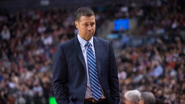 Jan 22, 2019; Toronto, Ontario,CAN; Sacramento Kings head coach Dave Joerger reacts during the fourth quarter against the Toronto Raptors at Scotiabank Arena.