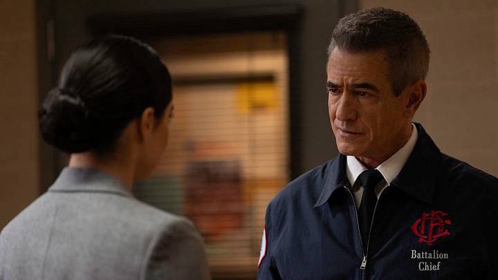 CHICAGO FIRE -- "Hit and Run" Episode 1413 -- Pictured: Dermot Mulroney as Dom Pascal 