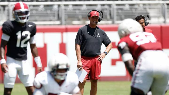 8/13/26 MFB Fall Camp practice 8 Scrimmage 1 Alabama Football Head Coach Kalen DeBoer 8/13/26 MFB Fall Camp practice 8 Scrimmage 1 Alabama Football Head Coach Kalen DeBoer