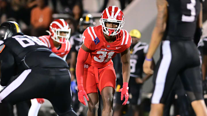 Mater Dei pass rusher Nasir Wyatt eyes the St. Frances quarterback during the 2023 high school football season. Wyatt is ranked the No. 19 outside linebacker in the country and the 16 senior player in the state, according to 247Sports. Mater Dei pass rusher Nasir Wyatt eyes the St. Frances quarterback during the 2023 high school football season. Wyatt is ranked the No. 19 outside linebacker in the country and the 16 senior player in the state, according to 247Sports.