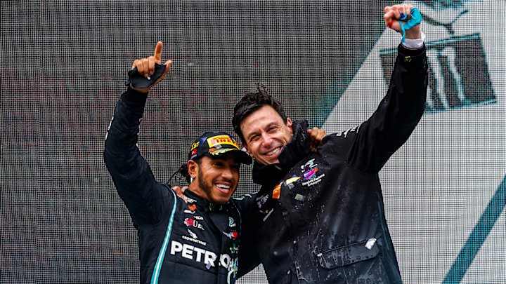 Lewis Hamilton and Toto Wolff