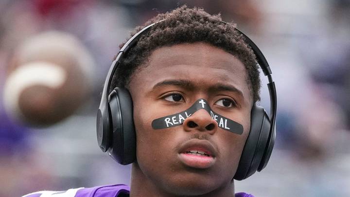 Brownsburg Bulldogs Branden Sharpe (12) warms up Friday, Sept. 25, 2026, before a game at Brownsburg High School. Brownsburg Bulldogs Branden Sharpe (12) warms up Friday, Sept. 25, 2026, before a game at Brownsburg High School.