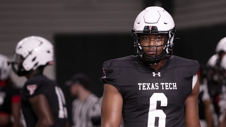 Texas Tech   s Myles Cole attends football practice, Friday, Aug. 4, 2023, at the Sports Performance