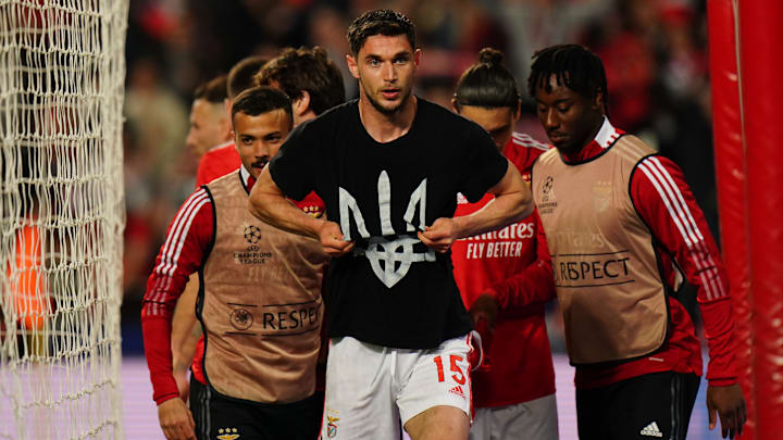 Roman Yaremchuk zeigte sich solidarisch mit seinem Land.