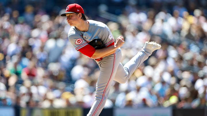 Jun 10, 2026; San Diego, California, USA; Cincinnati Reds starting pitcher Brady Singer (51) throws a pitch during the sixth inning against the San Diego Padres at Petco Park. Mandatory Credit: David Frerker-Imagn Images Jun 10, 2026; San Diego, California, USA; Cincinnati Reds starting pitcher Brady Singer (51) throws a pitch during the sixth inning against the San Diego Padres at Petco Park. Mandatory Credit: David Frerker-Imagn Images