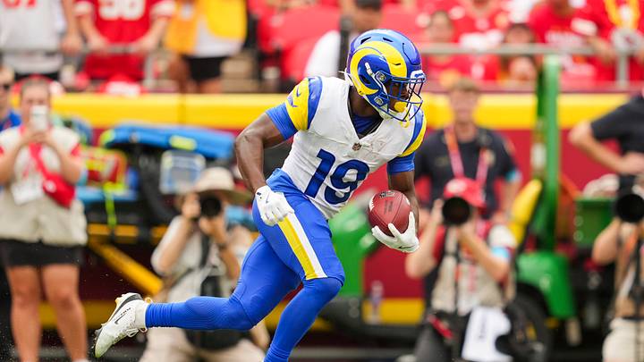Aug 15, 2026; Kansas City, Missouri, USA; Los Angeles Rams wide receiver Xavier Smith (19) runs with the ball ak1 at Arrowhead Stadium. Mandatory Credit: Jay Biggerstaff-Imagn Images Aug 15, 2026; Kansas City, Missouri, USA; Los Angeles Rams wide receiver Xavier Smith (19) runs with the ball ak1 at Arrowhead Stadium. Mandatory Credit: Jay Biggerstaff-Imagn Images