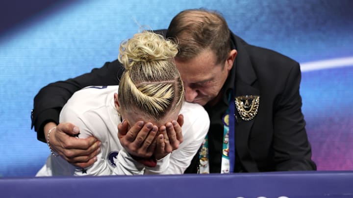 Amber Glenn struggled in her short program routine to finish in 13th place.