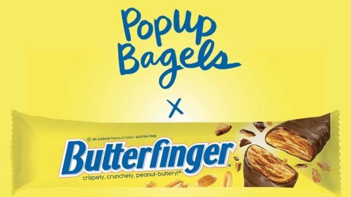 Butterfinger partners with PopUp Bagels for a new schmear flavor