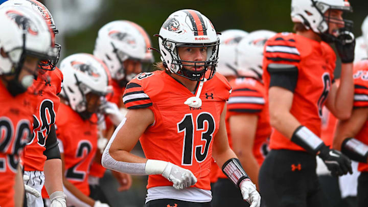 Half Moon Bay senior SS RB Connor Heath before Sept. 21 game with Woodside. Half Moon Bay senior SS RB Connor Heath before Sept. 21 game with Woodside.