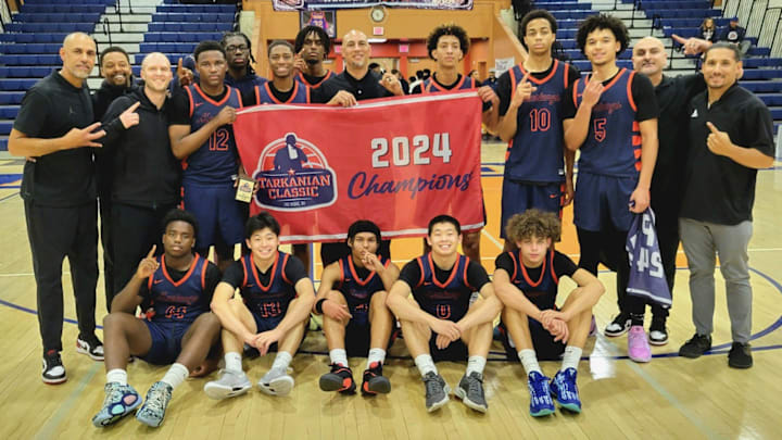 Eastvale Roosevelt wins the 2024 Tarkanian Classic in Las Vegas, beating Notre Dame Sherman Oaks in the final, 76-58.