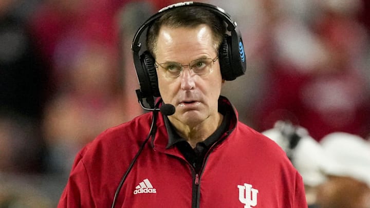 Indiana Hoosiers coach Curt Cignetti walks the sideline during the National Championship against the Miami (FL) Hurricanes at Hard Rock Stadium. Indiana Hoosiers coach Curt Cignetti walks the sideline during the National Championship against the Miami (FL) Hurricanes at Hard Rock Stadium.