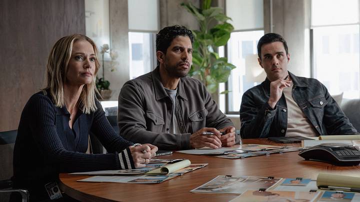 L-R: A.J. Cook as Jennifer ‘JJ’ Jareau, Adam Rodriguez as Luke Alvez, and RJ Hatanaka as Tyler Green in Criminal Minds: Evolution, episode 4, season 19 streaming on Paramount+, 2026. CREDIT: Trae Patton/Paramount+ © 2026 ABC Studios Inc. and CBS Studios Inc. All Rights Reserved.