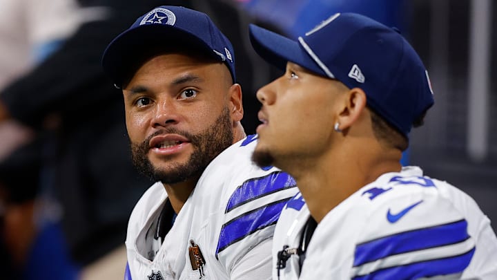 Dallas Cowboys QBs Dak Prescott, Trey Lance